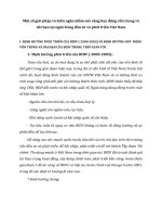 Một số giải pháp và kiến nghị nhằm mở rộng huy động vốn trung và dài hạn tại ngân hàng đầu tư và phát triển Việt Nam