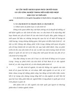 SỰ CẦN THIẾT KHÁCH QUAN PHẢI CHUYỂN DỊCH