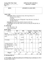 kiêm tra 1 tiêt đại số 7 (tiết 22) có ma trận