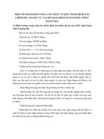 MỘT SỐ GIẢI PHÁP NÂNG CAO CHẤT LƯỢNG THẨM ĐỊNH TÀI CHÍNH DỰ ÁN ĐẦU TƯ TẠI SỞ GIAO DỊCH NGÂN HÀNG TMCP HÀNG HẢI