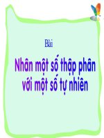 Nhân một số thập phân với một số tự nhiên