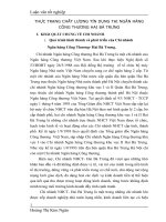 THỰC TRẠNG CHẤT LƯỢNG TÍN DỤNG TẠI NGÂN HÀNG CÔNG THƯƠNG HAI BÀ TRƯNG