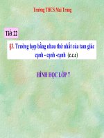 TH bằng nhau thứ nhất hai tam giác