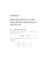 Dạng toàn phương và ứng dụng để nhận dạng đường và mặt bậc hai