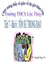 Bài 6 -Tôn sư trọng đạo
