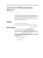 Activity 6.4: Modeling Dynamic Behavior