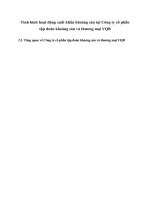 Tình hình hoạt động xuất khẩu khoáng sản tại Công ty cổ phần tập đoàn khoáng sản và thương mại VQB
