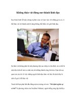 Không tháo vát đừng mơ thành lãnh đạo
