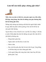 Làm thế nào khắc phục chứng giật chân?