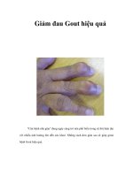 Giảm đau Gout hiệu quả