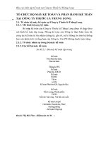 TỔ CHỨC BỘ MÁY KẾ TOÁN VÀ PHẦN HÀNH KẾ TOÁN TẠI CÔNG TY THUỐC LÁ THĂNG LONG