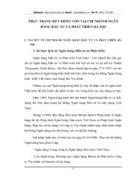 THỰC TRẠNG HUY ĐỘNG VỐN TẠI CHI NHÁNH NGÂN HÀNG ĐẦU TƯ VÀ PHÁT TRIỂN HÀ NỘI