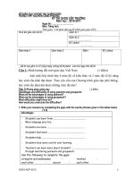 Đề thi GVDG Tiếng Anh cấp trường 2010-2011