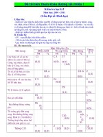 Ma trận =ĐA=Đề Kiểm tra HK I = 10=11