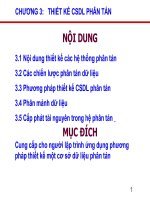 Thiết kế CSDL phân tán