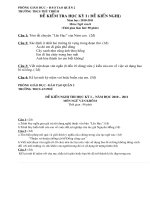 ĐỀ KIẾN NGHỊ NGỮ VĂN 8