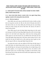 THỰC TRẠNG CHẤT LƯỢNG TÍN DỤNG ĐỐI VỚI DNVVN CỦA NGÂN HÀNG NÔNG NGHIỆP VÀ PHÁT TRIỂN NÔNG THÔN NAM HÀ NỘI