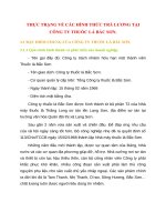 THỰC TRẠNG VỀ CÁC HÌNH THỨC TRẢ LƯƠNG TẠI CÔNG TY THUỐC LÁ BẮC SƠN