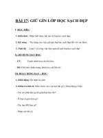 TNXH 1 - BÀI 17: GIỮ GÌN LỚP HỌC SẠCH ĐẸP