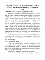 THỰC TRẠNG CÔNG TÁC KẾ TOÁN BÁN HÀNG VÀ XÁC ĐỊNH KẾT QUẢ BÁN HÀNG TẠI CÔNG TY TNHH VĂN MINH