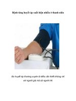 Bệnh tăng huyết áp xuất hiện nhiều ở thanh niên