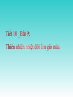 THIÊN NHIÊN NHIỆT ĐỚI ẨM GIÓ MÙA (T1)