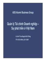 Quản lý tài chính của Doanh nghiệp _ Sự phát triển ở Việt Nam