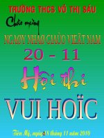 Đố vui khối 6,7 Mừng 20/11/2010