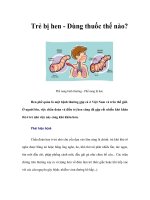 Trẻ bị hen - Dùng thuốc thế nào?