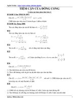 Khảo sat hàm số - câu hỏi phụ - Tiệm cận