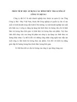 PHÂN TÍCH VIỆC ÁP DỤNG CÁC HÌNH THỨC TRẢ LƯƠNG Ở CÔNG TY DỆT 8-3