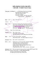 Tiểu phẩm: Vì một ngày mai