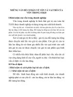 NHỮNG VẤN ĐỀ CƠ BẢN VỀ VỐN VÀ VAI TRÒ CỦA  VỐN TRONG SXKD