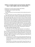 NHỮNG VẤN ĐỀ CƠ BẢN VỀ NGÂN HÀNG THƯƠNG MẠI  VÀ HUY ĐỘNG VỐN CỦA NGÂN HÀNG