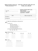 ĐỀ KIỂM TRA - HDC TOÁN 3 ĐN 2010-2011