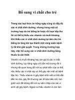 Bổ sung vi chất cho trẻ