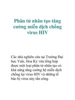 Phân tử nhân tạo tăng cường miễn dịch chống virus HIV