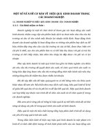 MỘT SỐ VẤ N ĐỀ CƠ BẢN VỀ  HIỆU QUẢ  KINH DOANH TRONG CÁC DOANH NGHIỆP