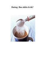 Đường: Bao nhiêu là đủ?