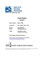 CFA Level I - Study Session 6