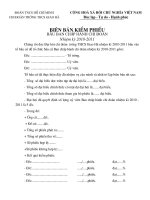 Biên bản kiểm phiếu ĐH chi đoàn