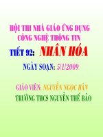 Tiết 92: Nhân hóa