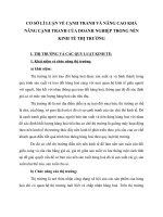 CƠ SỞ LÍ LUẬN VỀ CẠNH TRANH VÀ NÂNG CAO KHẢ NĂNG CẠNH TRANH CỦA DOANH NGHIỆP TRONG NỀN KINH TẾ THỊ TRƯỜNG