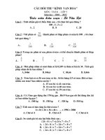 đề tắc  trăc nghiệm toan L5