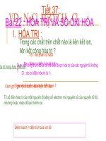 HÓA TRỊ - SỐ OXI HOÁ