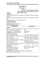 Giáo án tuần 3 lớp 1 ( 2 buổi)