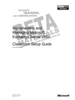 Implementing and Managing Microsoft® Exchange Server 2000