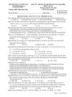 Đề thi thử đại học môn Lý 2009 - THPT Đặng Thúc Hứa (Mã đề 234)