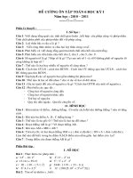 Đề cương HK1 toán6