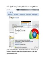 Truy cập dễ dàng vào Google Bookmark trong Chrome